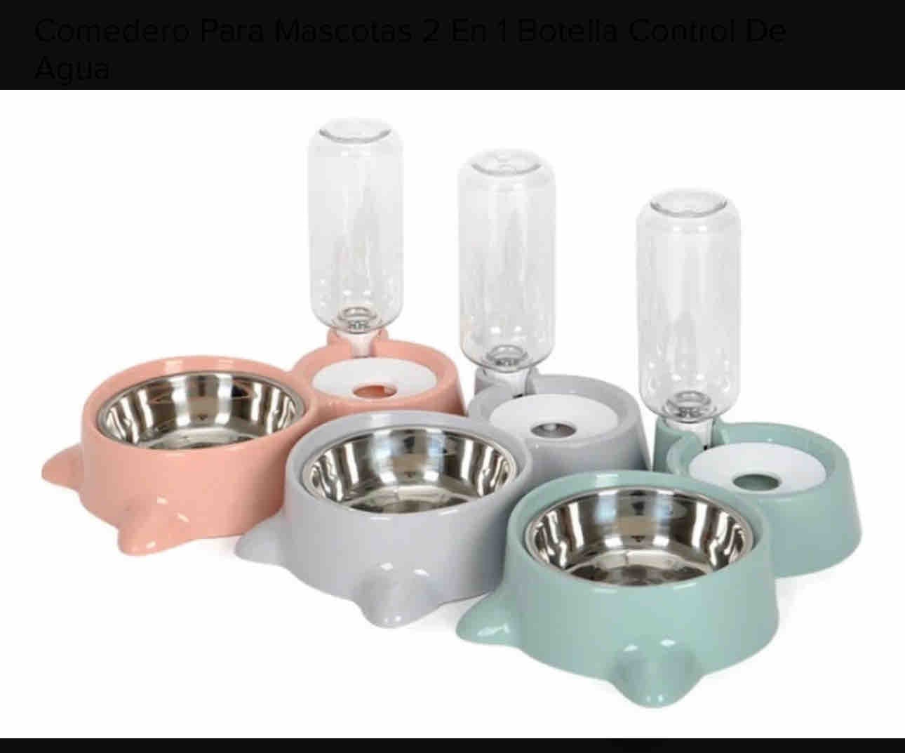 PLATO PARA MASCOTAS CON DISPENSADOR AGUA